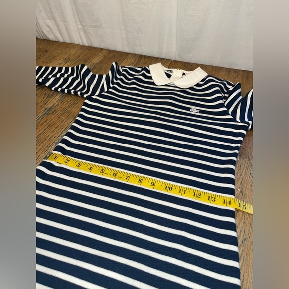 LACOSTE - Navy & White Striped Dress - Size S - Picture 6 of 10
